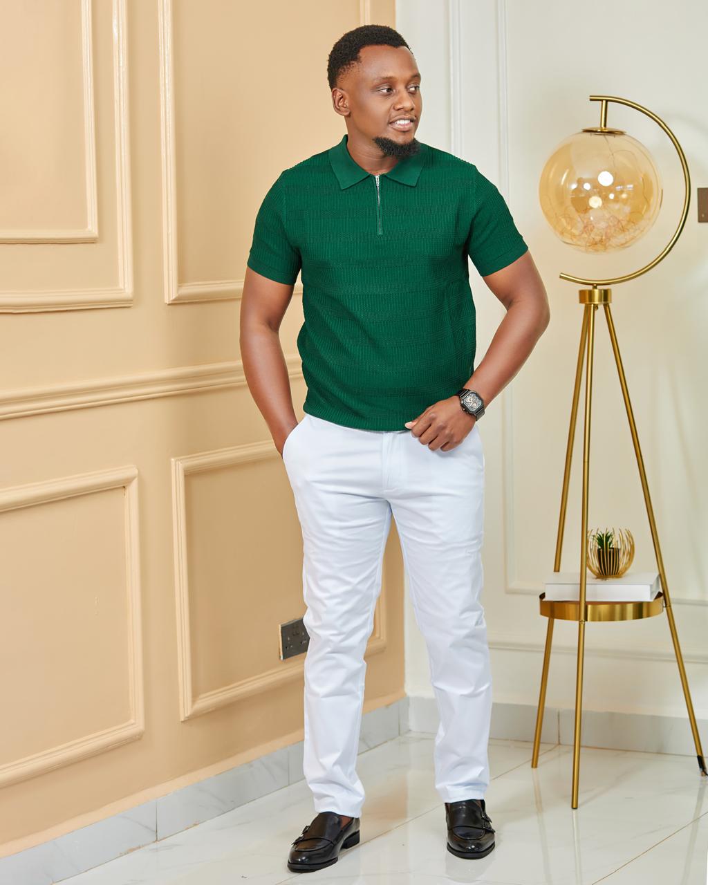 DT knitted top sweater- green
