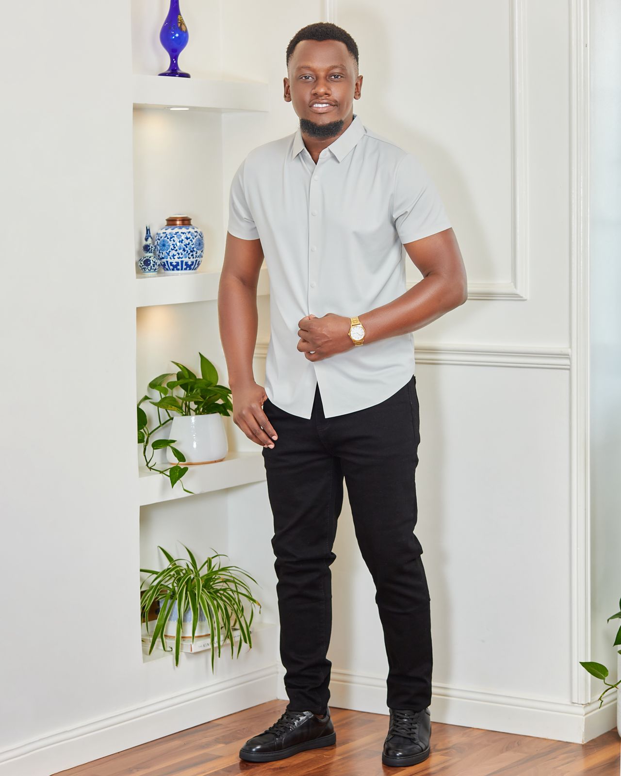 Arw short sleeve shirt- Grey