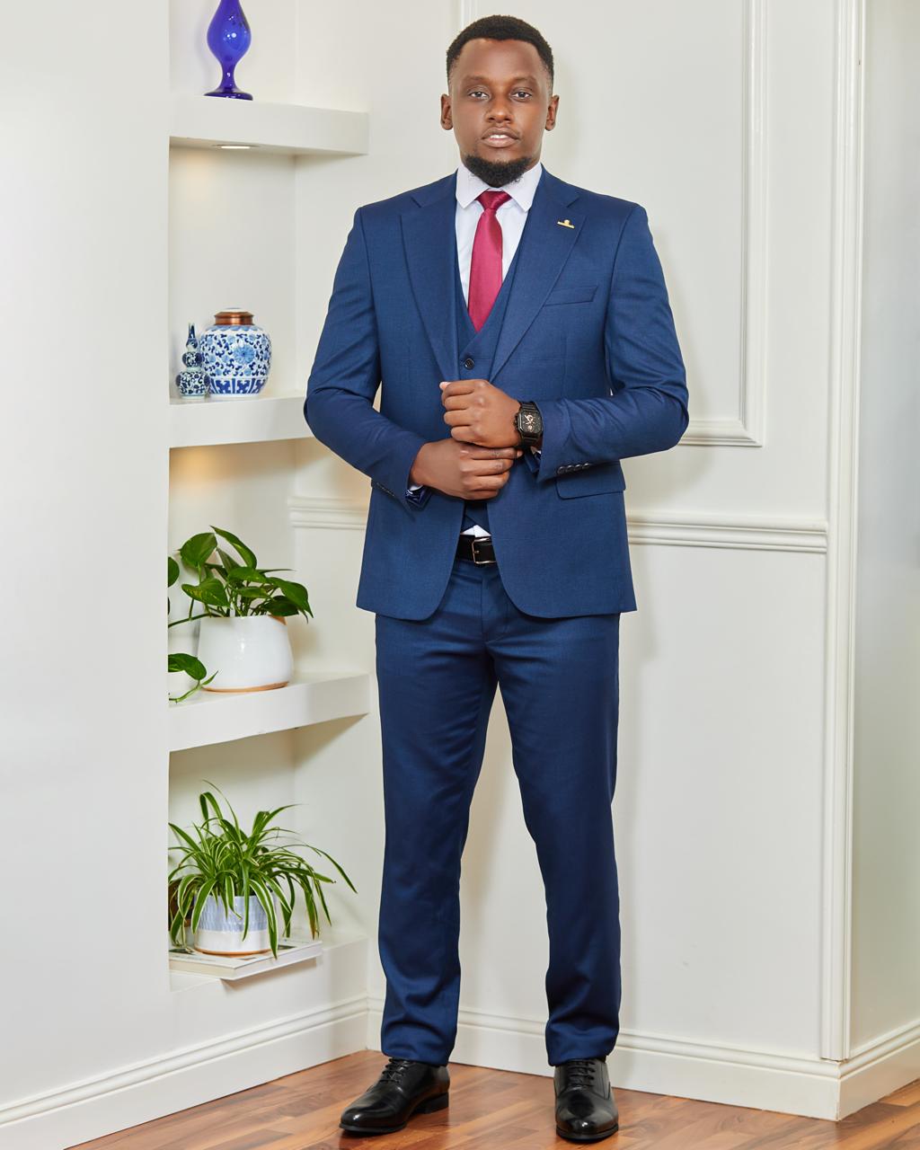 Leonardo Valenti 3 Piece Suit Blue