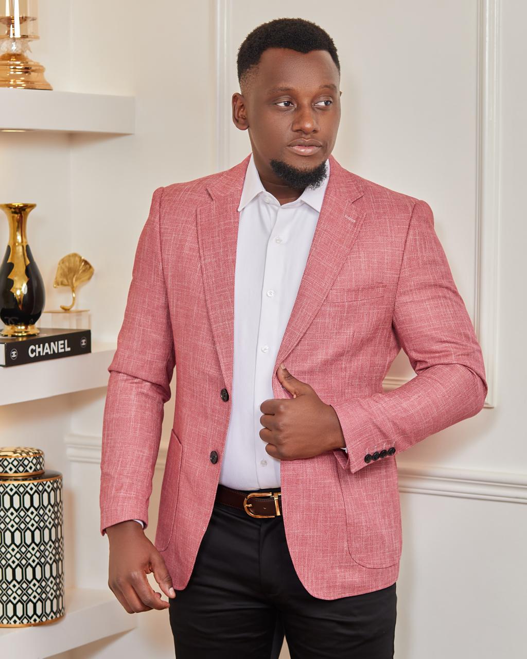 Paite blazer peach