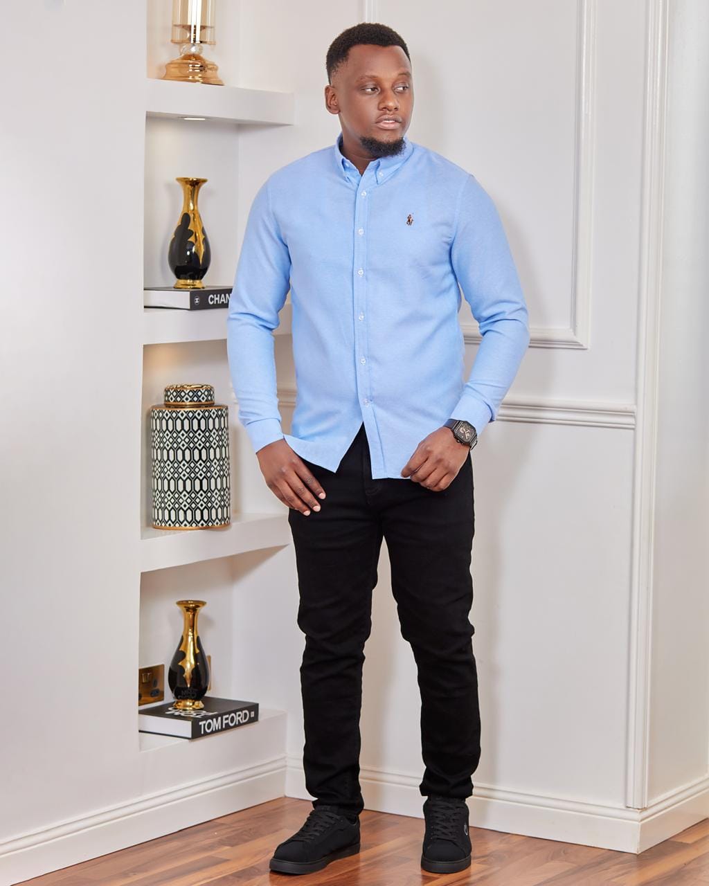 Elegant casual shirt- blue